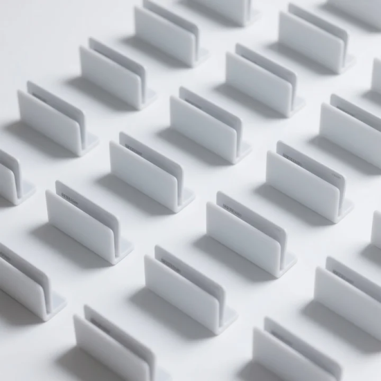 White Plastic Card Holders